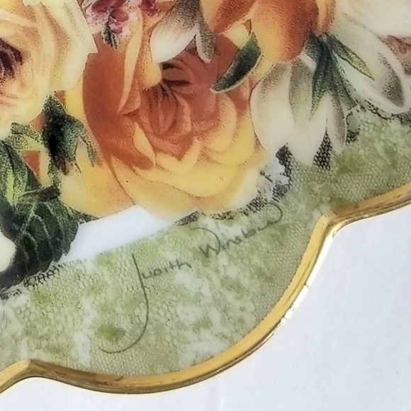 Judith Winslow Rose Decorative Plate "Friendship Bouquet " . Franklin Mint - Picture 2 of 3